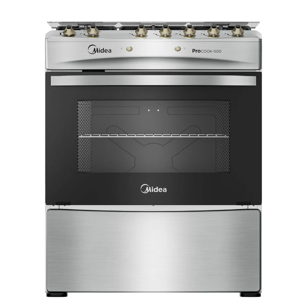 MIDEA - Cocina a Gas 5 Platos Inox MCG-5QPI30NS