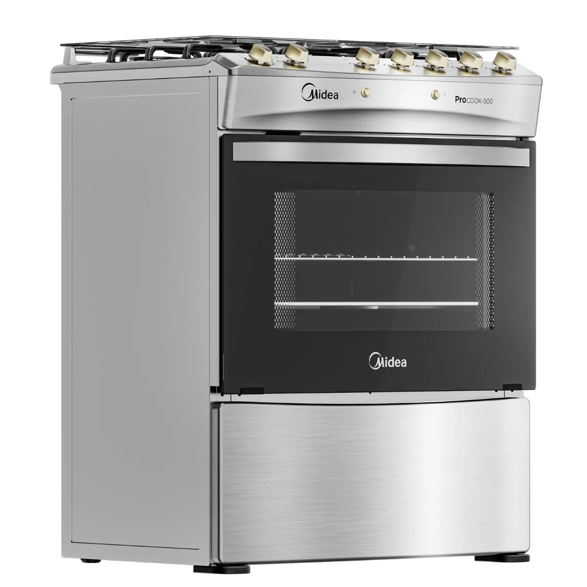 MIDEA - Cocina a Gas 5 Platos Inox MCG-5QPI30NS