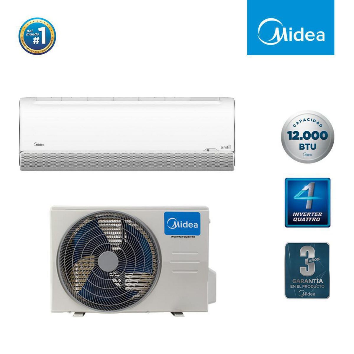 MIDEA - AC Split muro Inverter Airstill 12K Wifi
