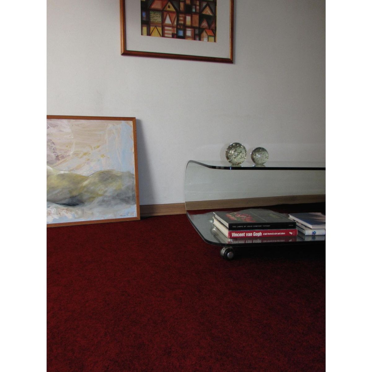 ETERSOL - Cubrepiso 4x4 m Funny Rojo 16 m2