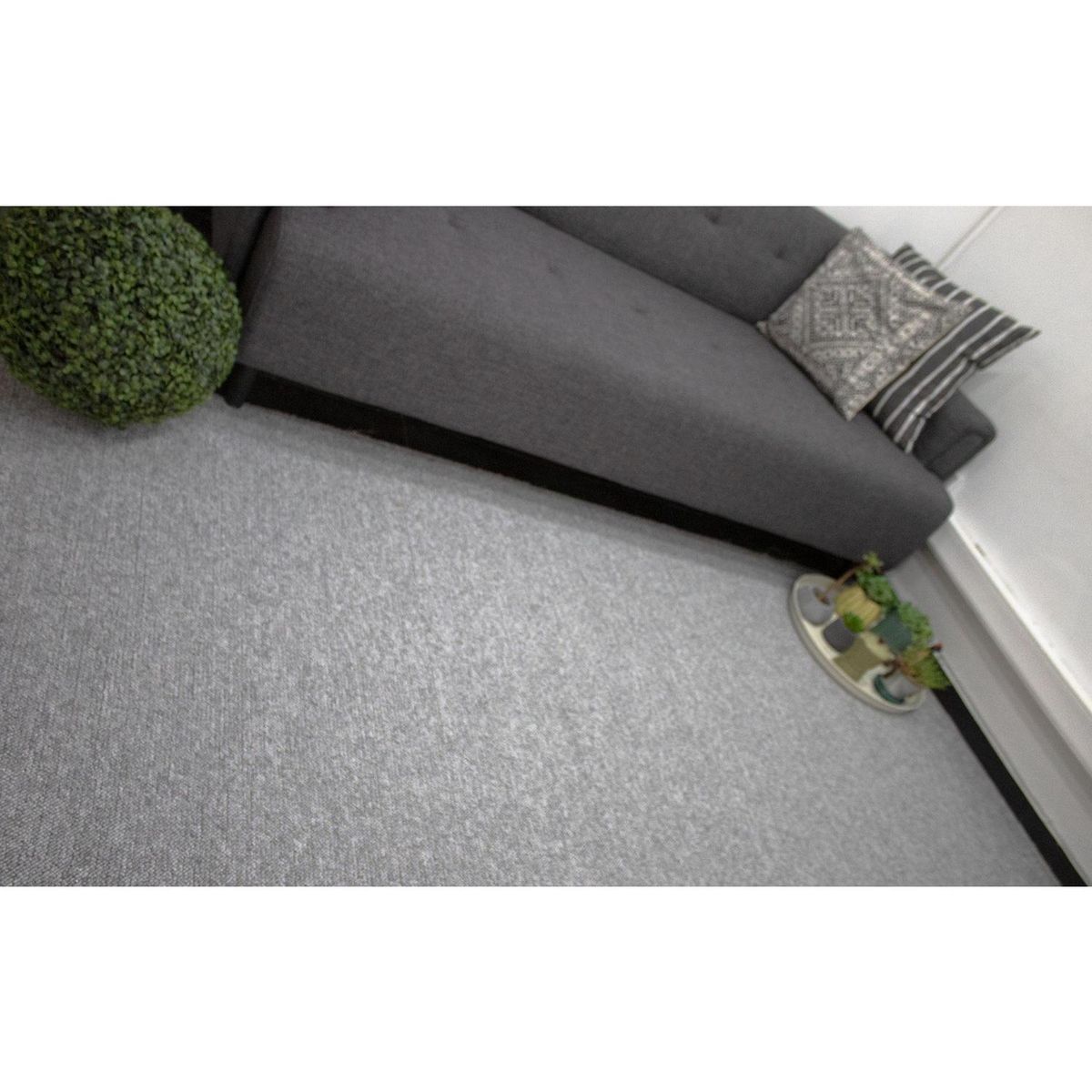 ETERSOL - Alfombra 4x4 m Santana Gris Perla 16 m2