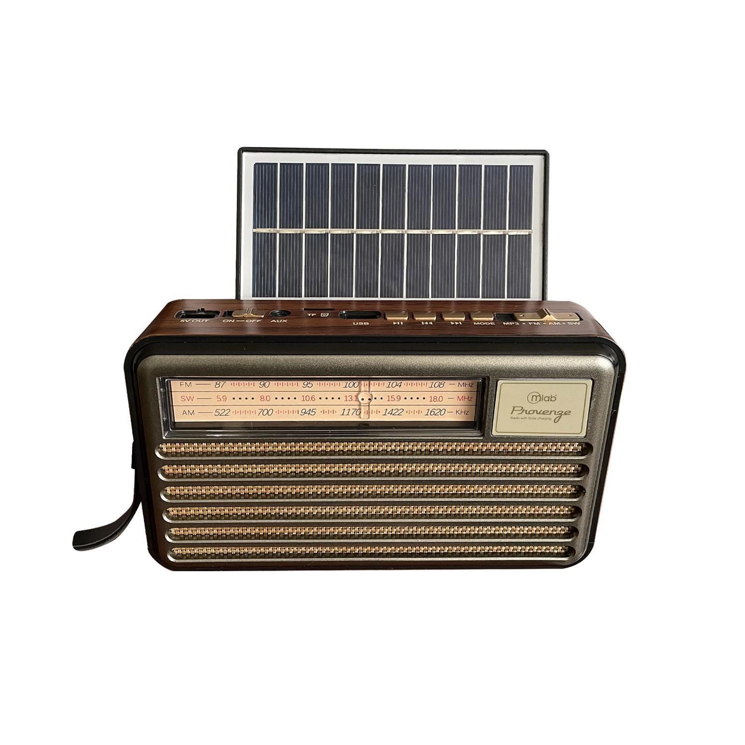 Radio Retro Provenze Carga Solar Bluetooth Con Linterna | Sodimac