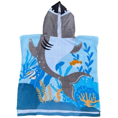 Toalla de playa capucha infantil tiburn