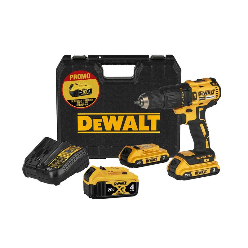 DEWALT - Taladro Inalámbrico Percutor 13 mm 20 V/2 Baterías