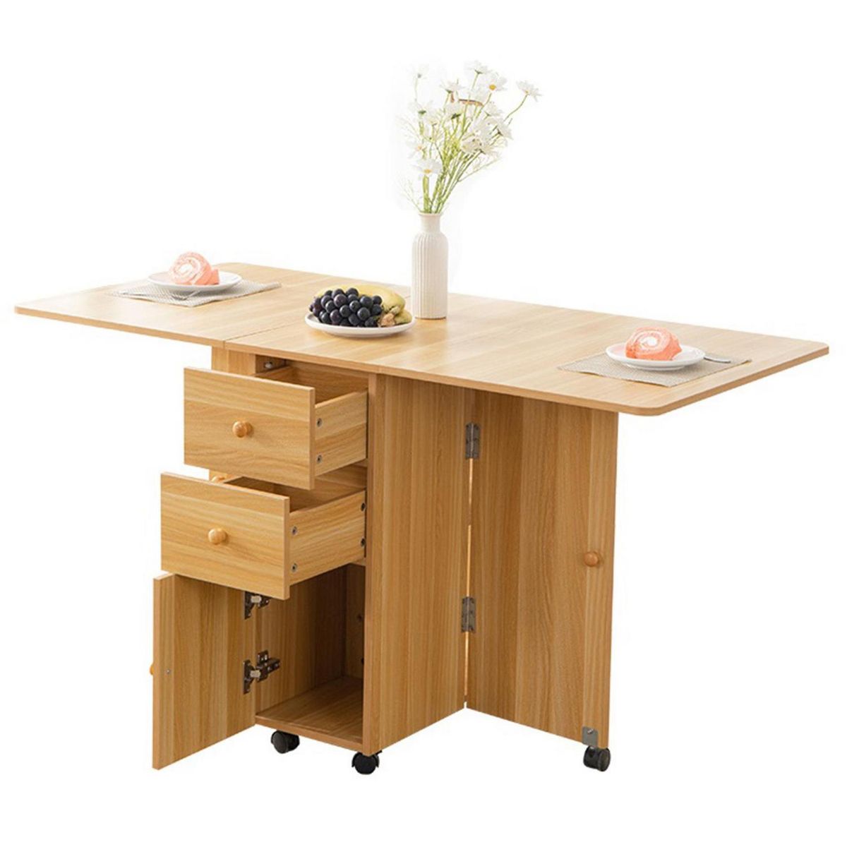 PERFECT SEAT - Mesa de comedor plegable multiuso gris/negro