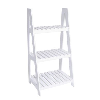Estante madera 3 repisas blanco 79x30x40 cm