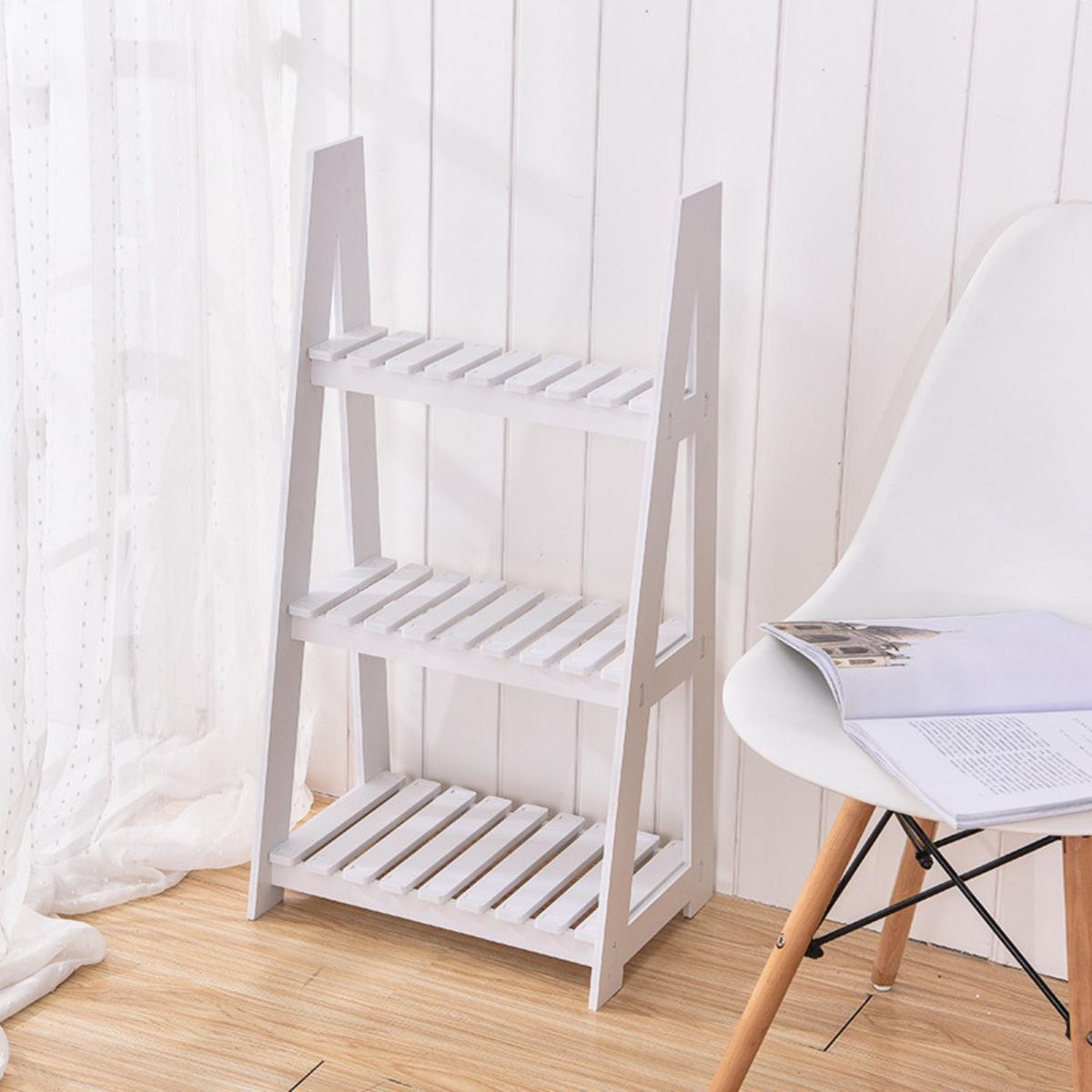 IMPORTADORA USA - Estante Madera 3 Nivel(es) 30x79x40 cm Blanco