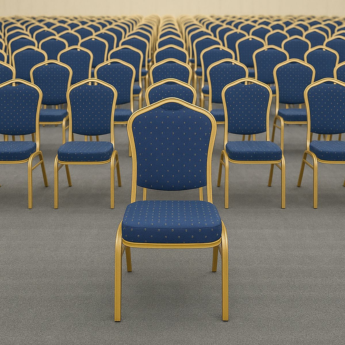 IMPORTADORA USA - Silla Comedor Apilable Eventos Azul 90x45x40 cm