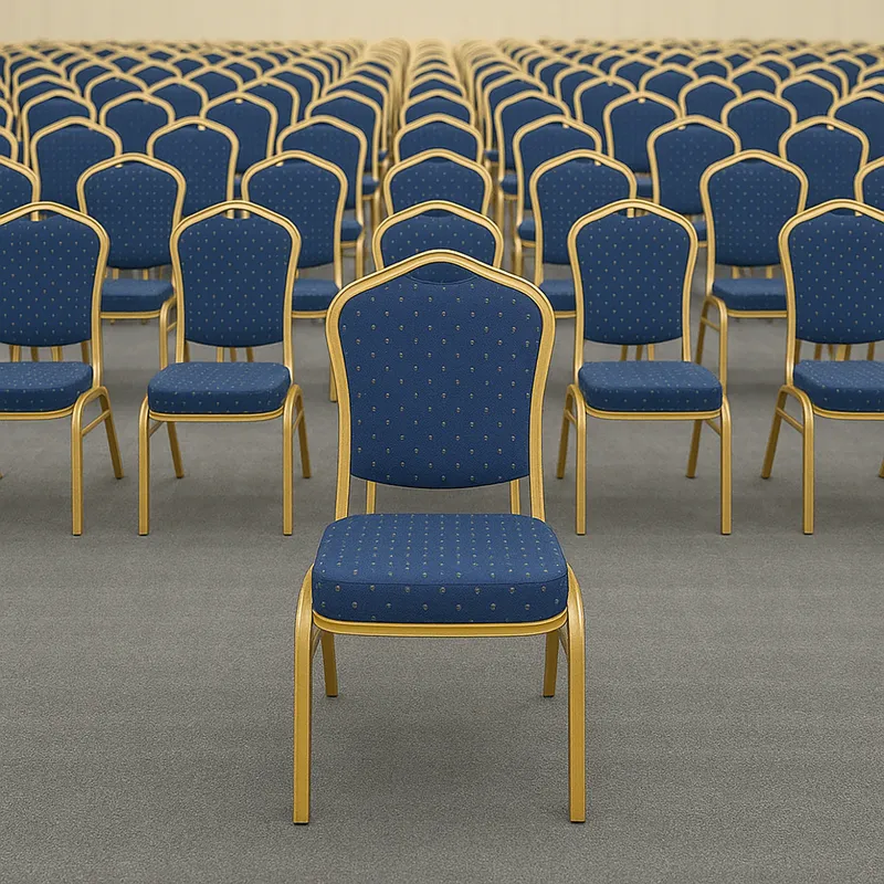 IMPORTADORA USA - Silla Comedor Apilable Eventos Azul 90x45x40 cm