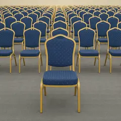 IMPORTADORA USA - Silla Comedor Apilable Eventos Azul 90x45x40 cm