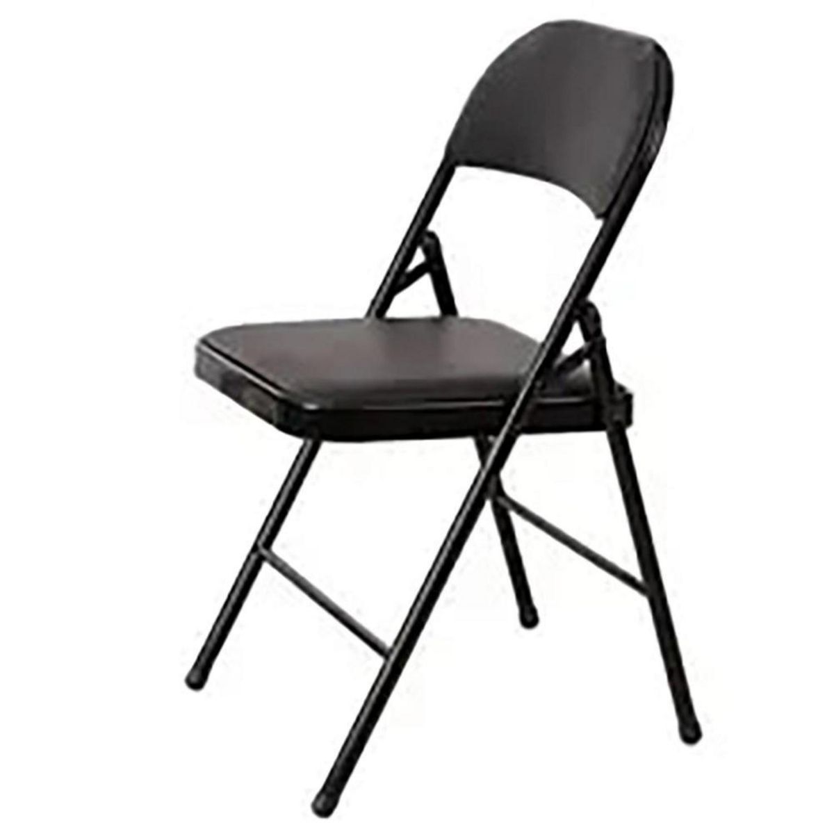 IMPORTADORA USA - Silla Asiento Acolchado Plegable Negra 70x40x39 cm