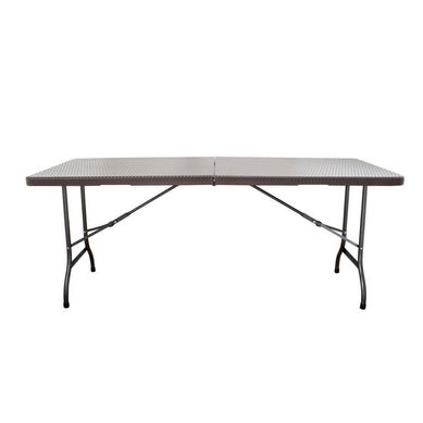 Mesa plegable porttil 180x75x74 cm caf