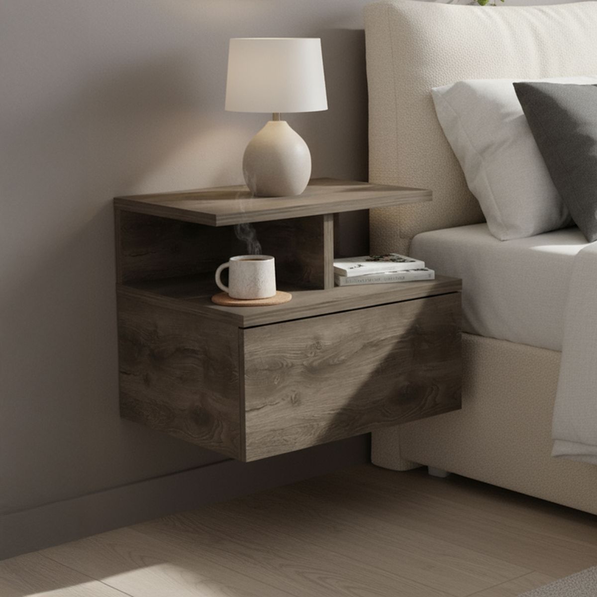 TUHOME - Velador 1 Cajón(es) Dreams 35.6x29.5x33.6 cm Bellota