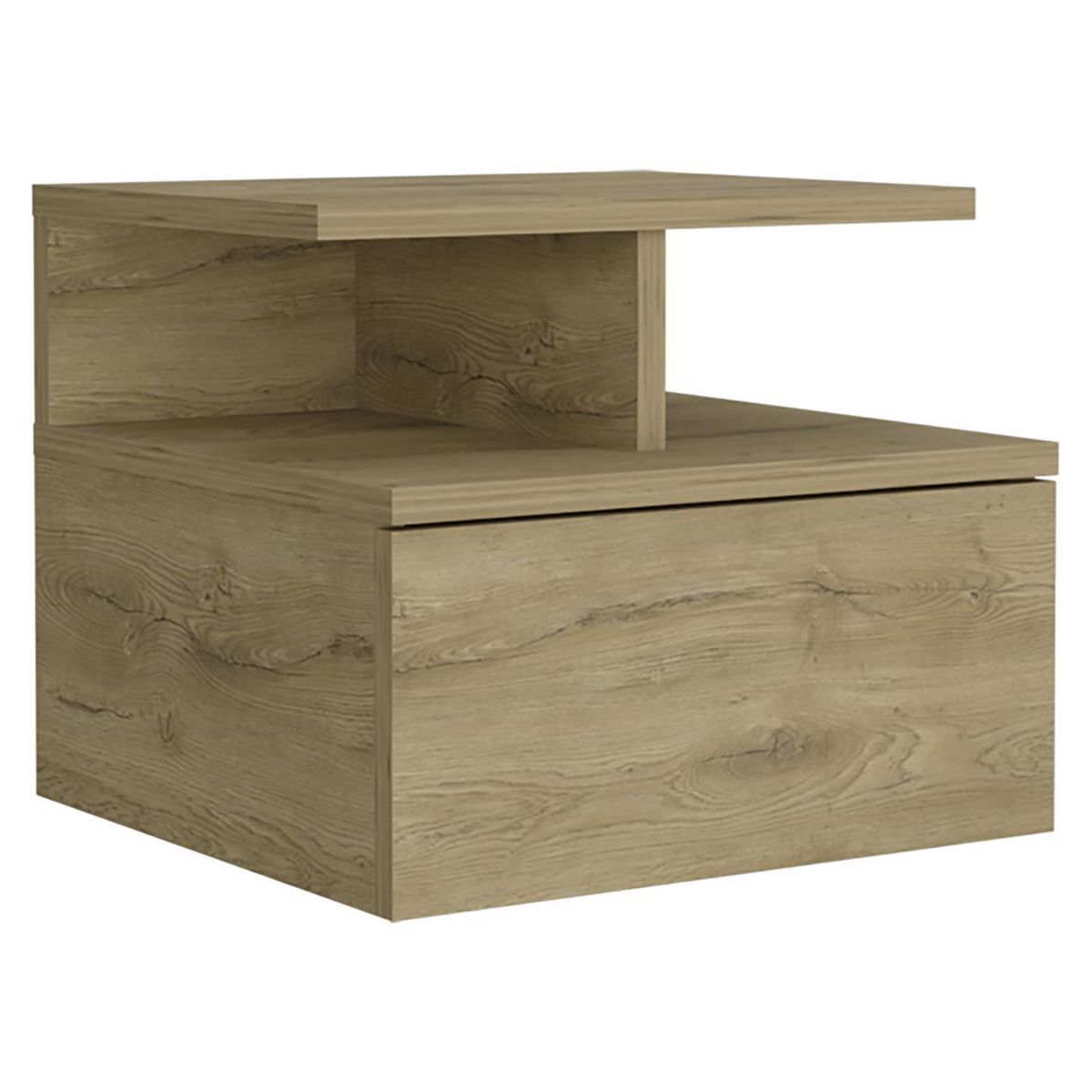 TUHOME - Velador 1 Cajón(es) Dreams 35.6x29.5x33.6 cm Macadamia