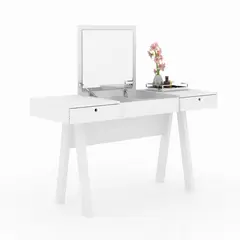 TECNOMOBILI - Tocador 2 Cajón 131,5x75,5x52 cm Blanco