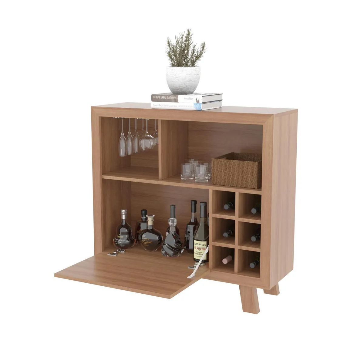 TECNOMOBILI - Mesa de Bar Adega 90x87.5x31.5 cm Almendra