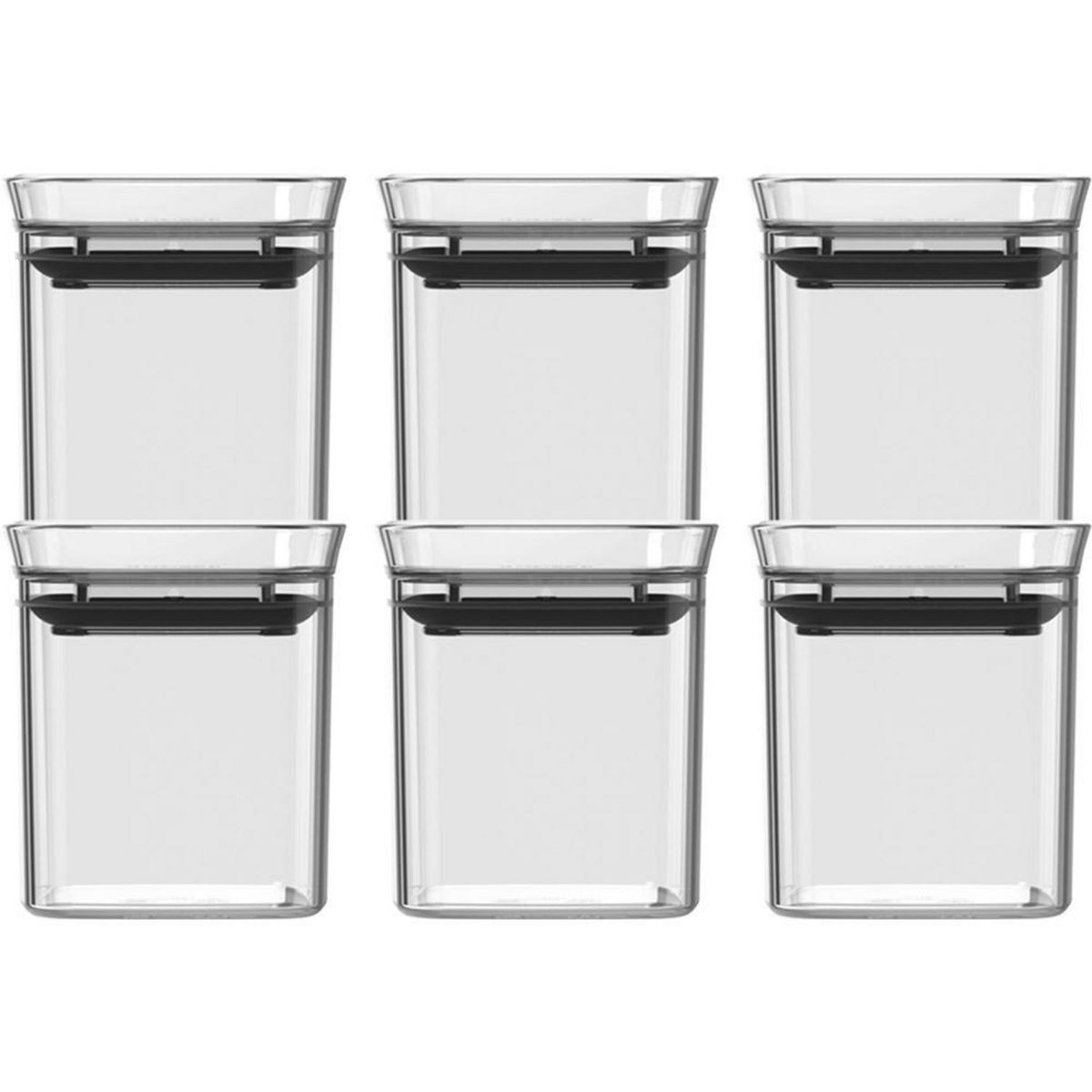 OU - Set de 6 Especieros Herméticos Ou Block 150 ml Transparentes