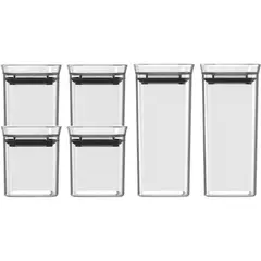 OU - Especieros Hermético Block 6 Piezas 150 ml/340 ml Transparente