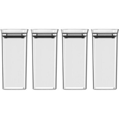Especieros Hermticos Block 4 Piezas 340 ml Transparente