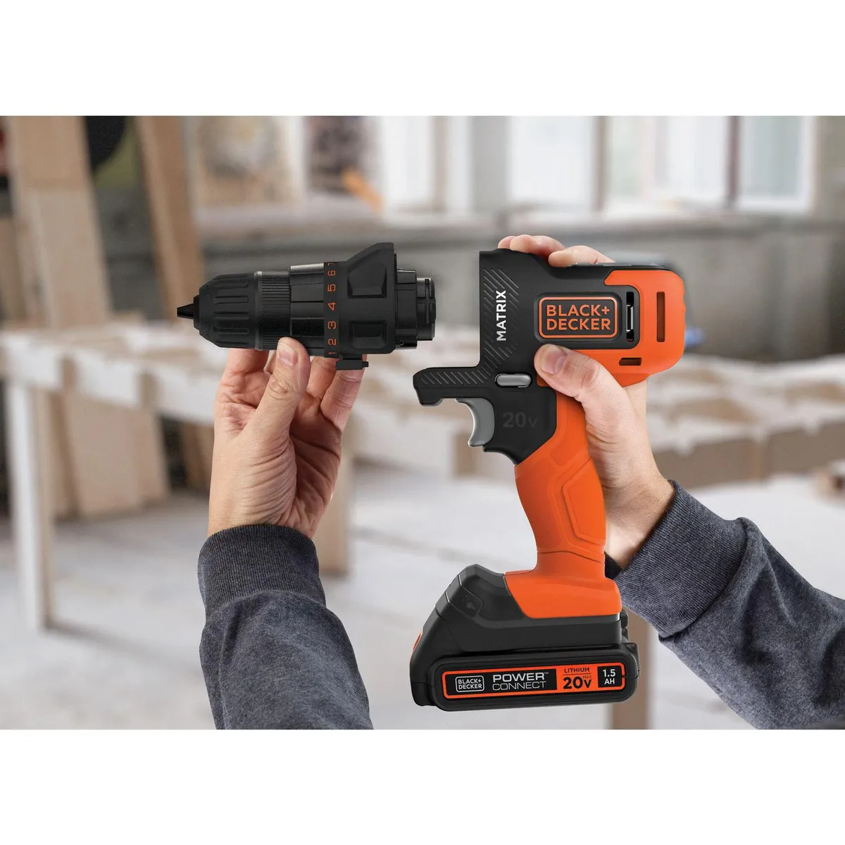 BLACK+DECKER - Multiherramienta inalámbrica 3 cabezales 20V