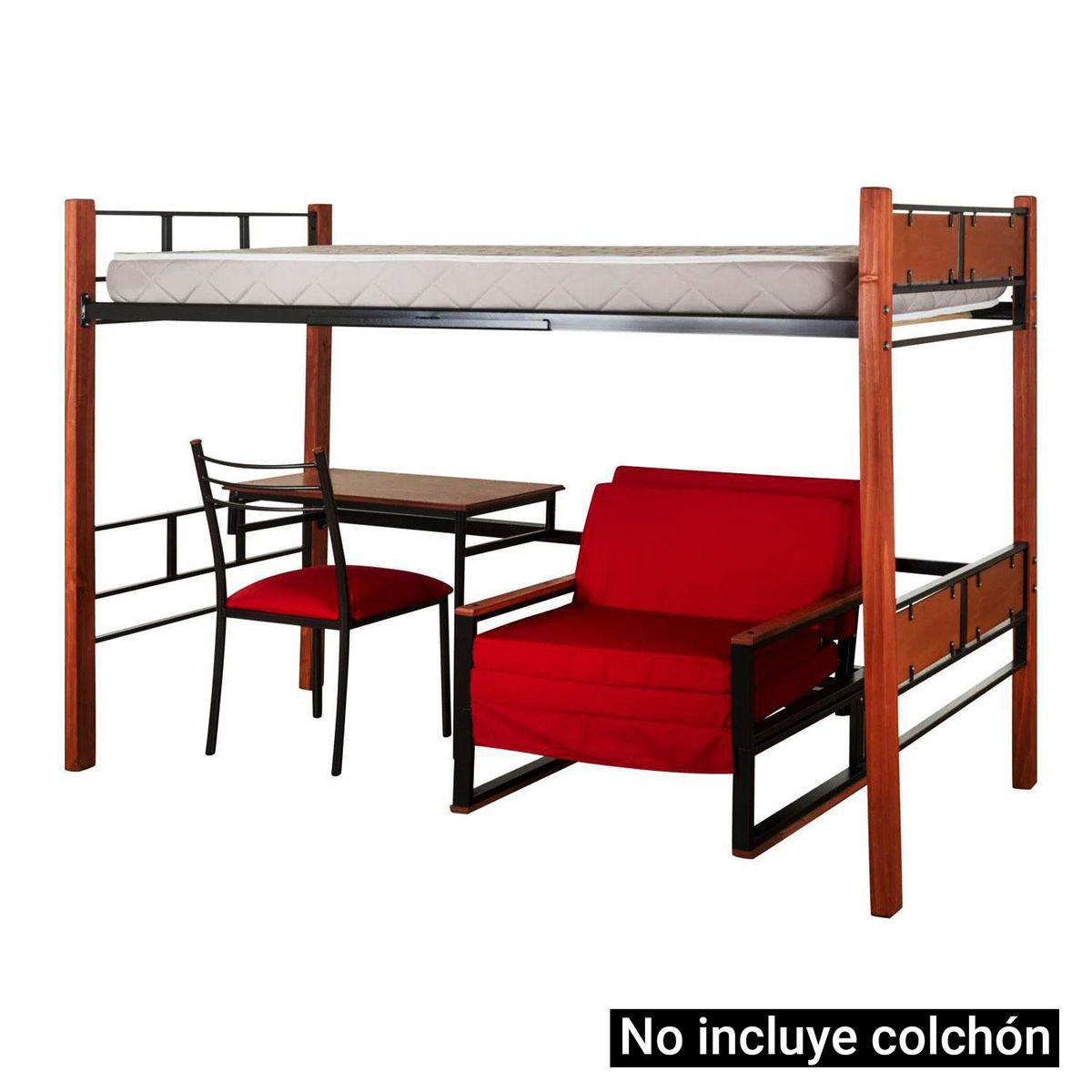 RECUTEX - Camarote 1.5 plazas Studio Pucón Rojo