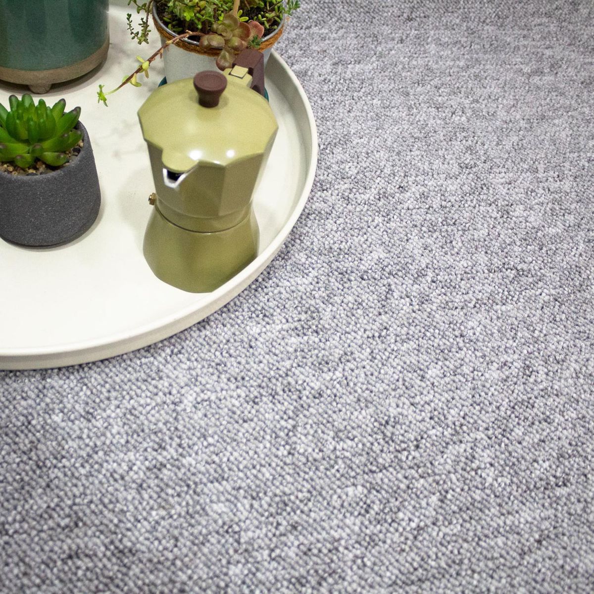 ETERSOL - Alfombra 4x2 m Santana Gris Perla 8 m2