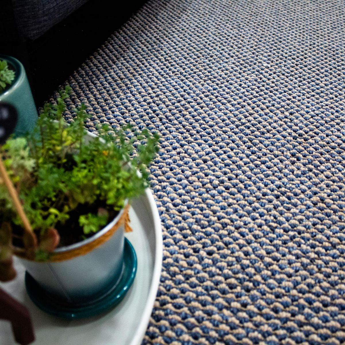 ETERSOL - Alfombra 4x2 m Toledo Beige Azul 8 m2