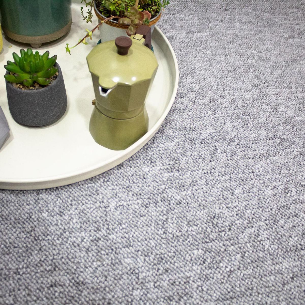 ETERSOL - Alfombra 4x1 m Santana Gris Perla 4 m2