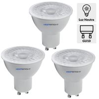 Pack 3 Ampolletas Led PAR16 5.5 W GU10 430 lm Luz Neutro