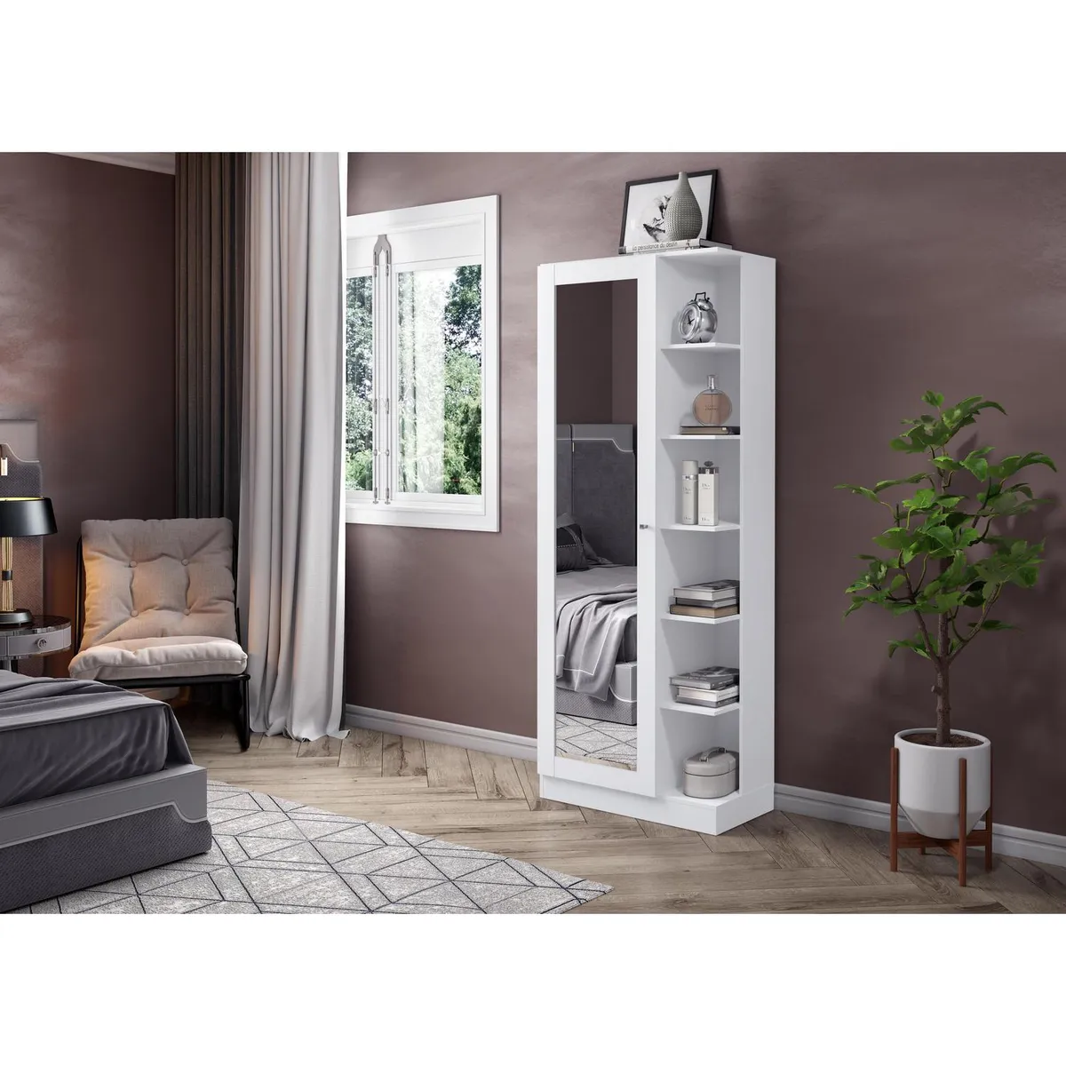 HOME MOBILI - Zapatera Duetto MDP 11 Nivel(es) 69x179x38 cm Blanco