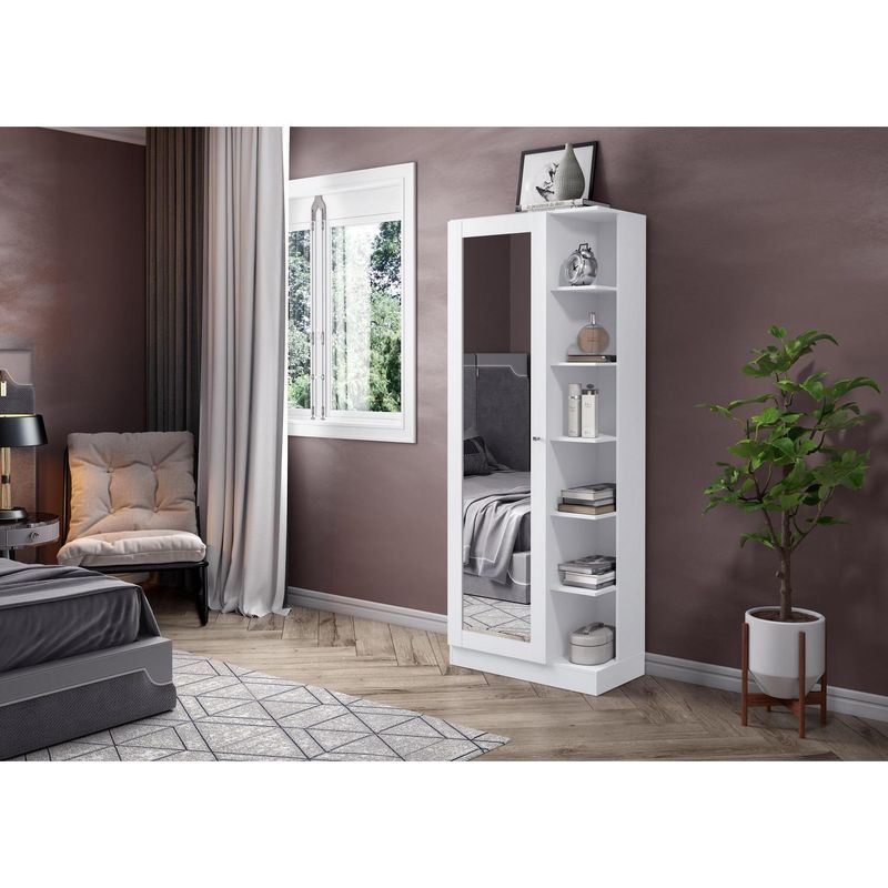 HOME MOBILI - Zapatera Duetto MDP 11 Nivel(es) 69x179x38 cm Blanco