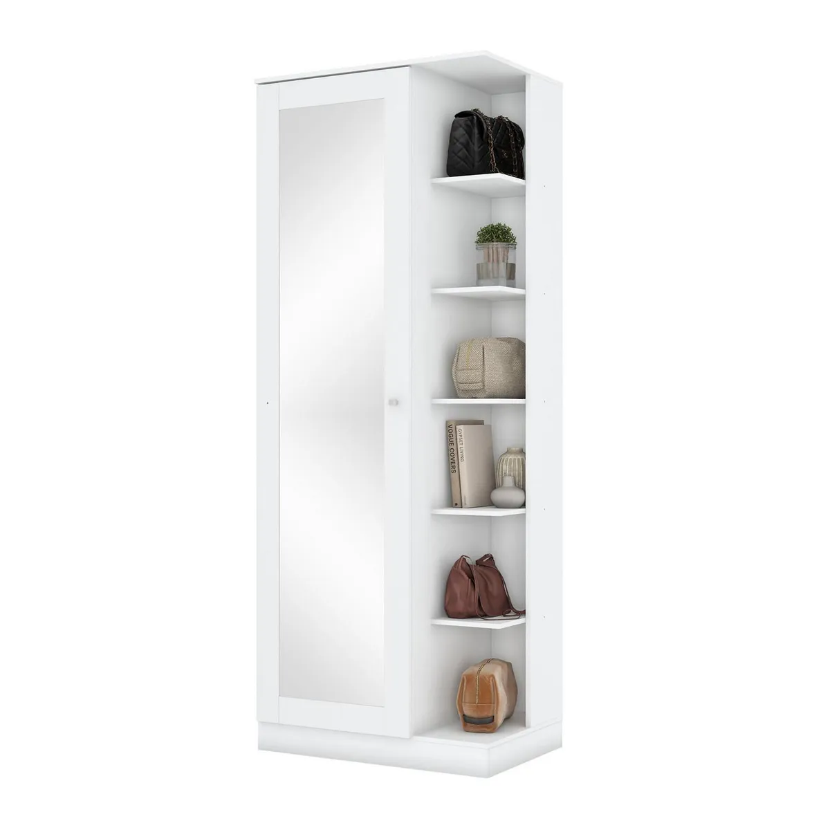 HOME MOBILI - Zapatera Duetto MDP 11 Nivel(es) 69x179x38 cm Blanco