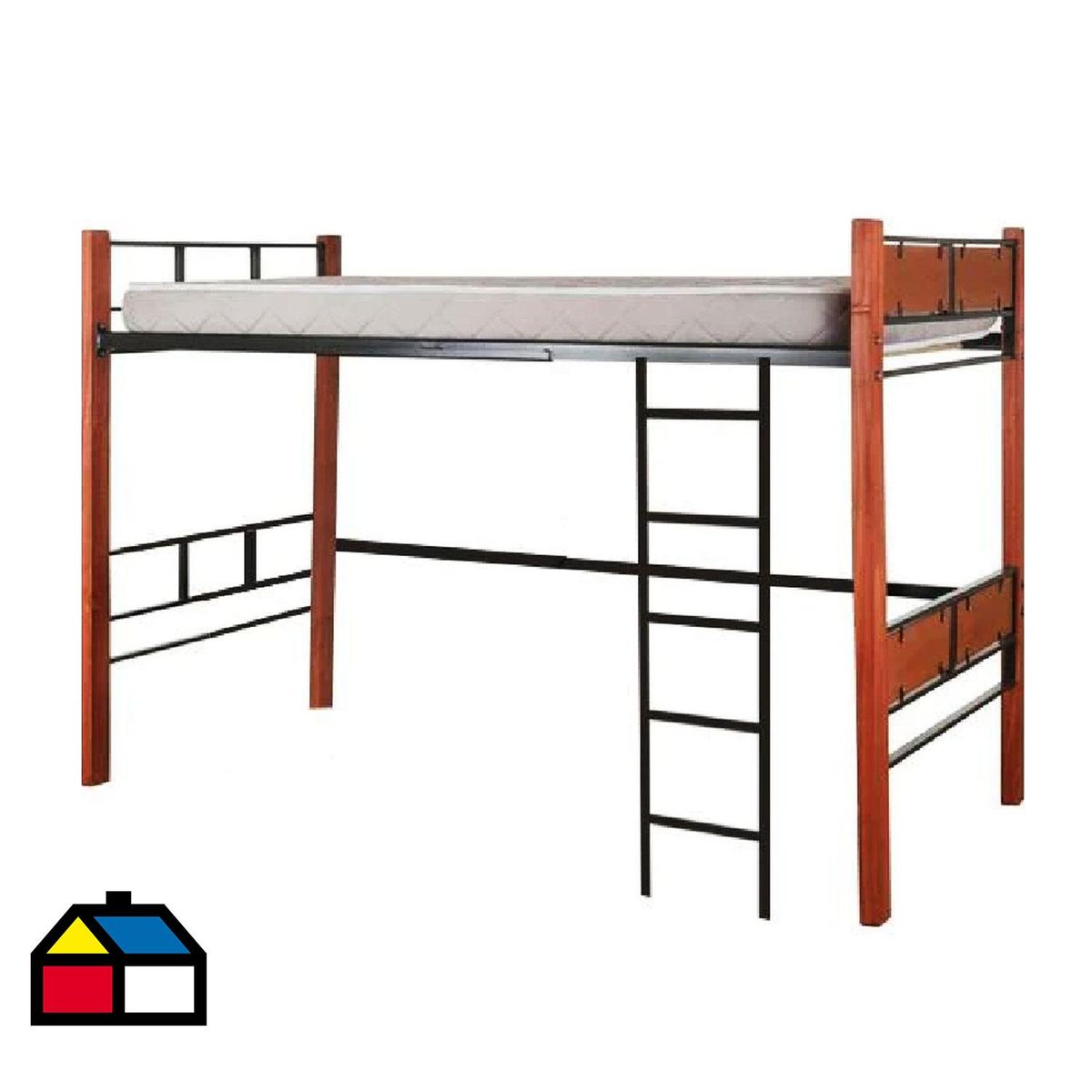 RECUTEX - Cama 1.5 Plazas Camarote Alta Pucón Miel/Negro
