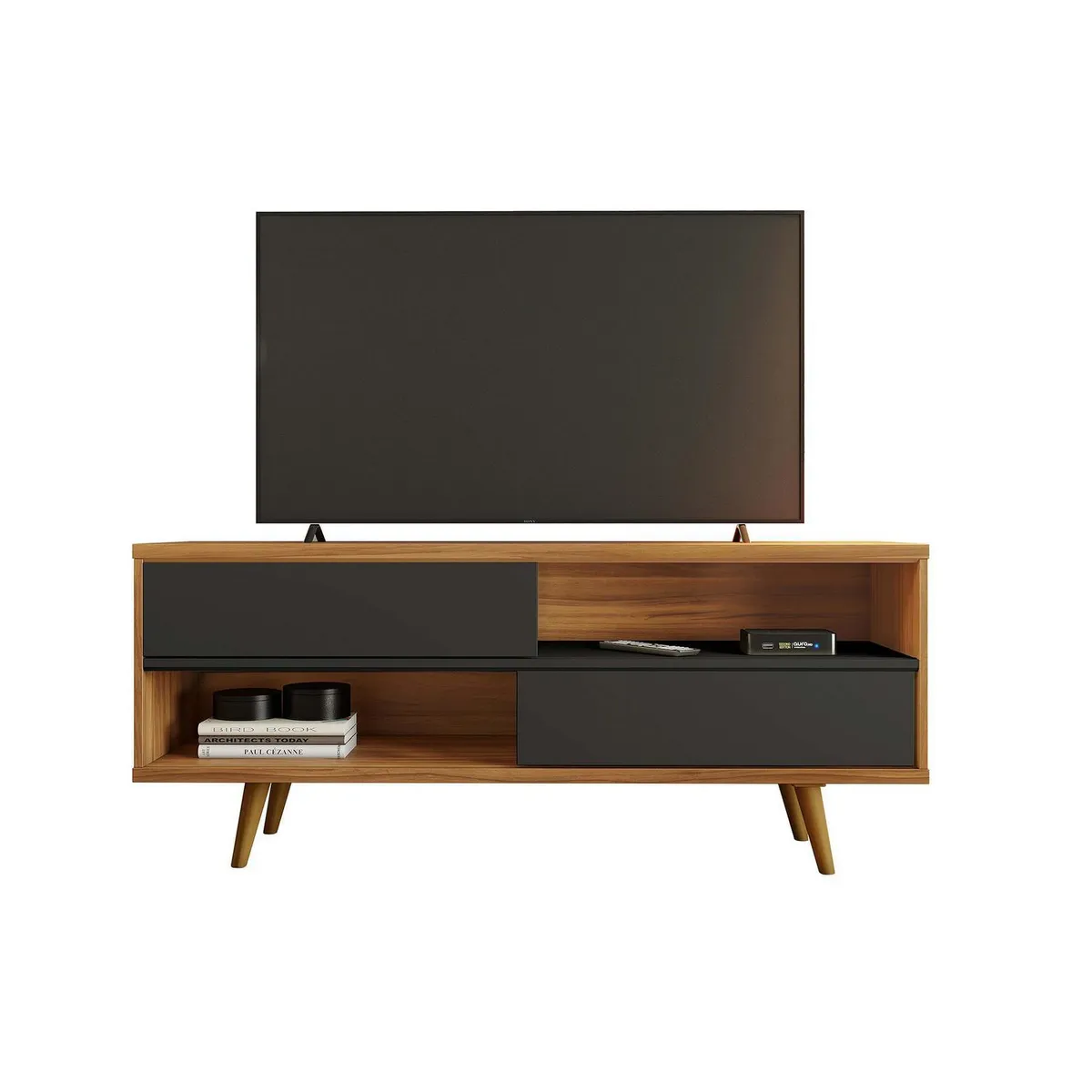 HOME MOBILI - Rack TV 50" Prett nogal/negro