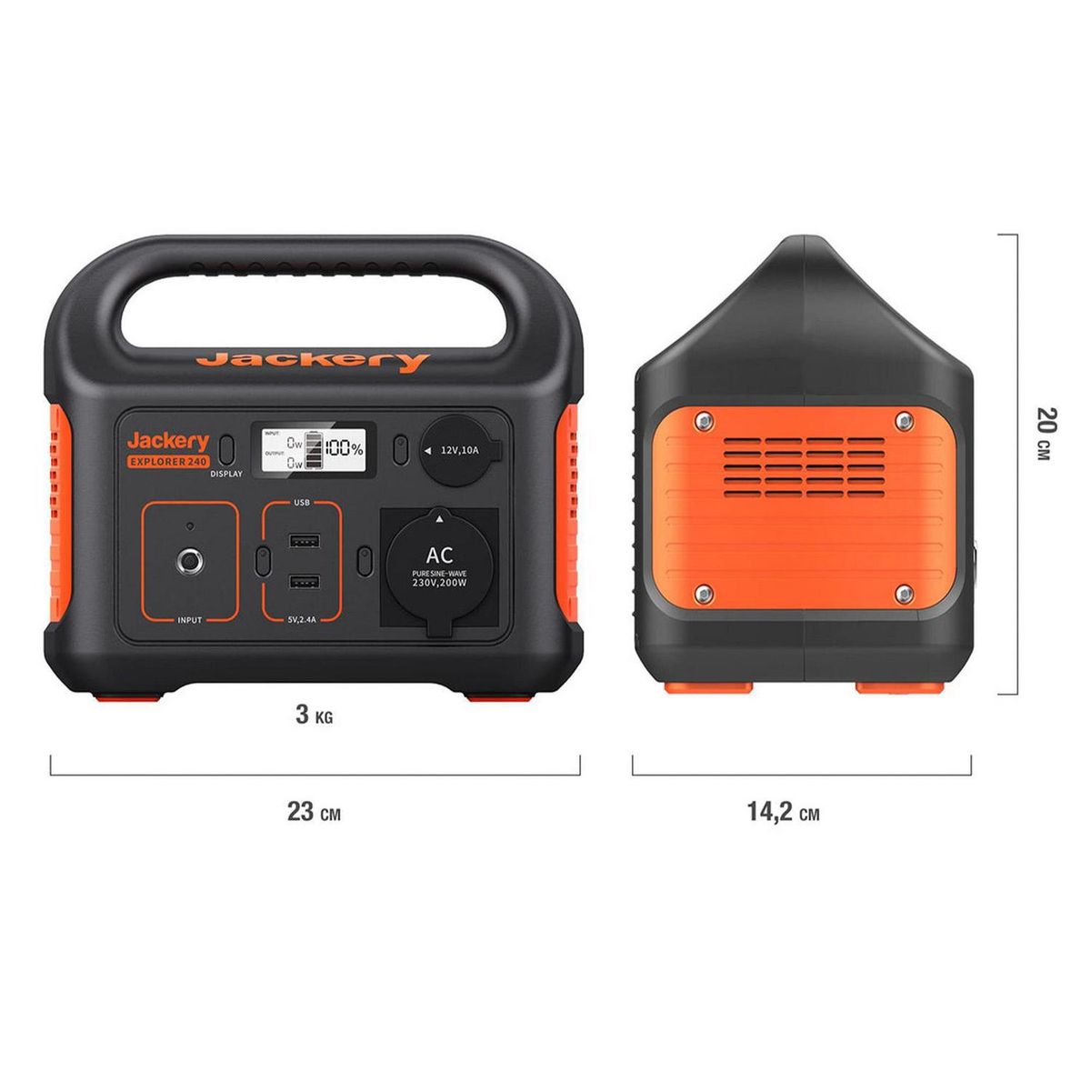 JACKERY - Generador electrico recargable modelo explorer 240 watts hora