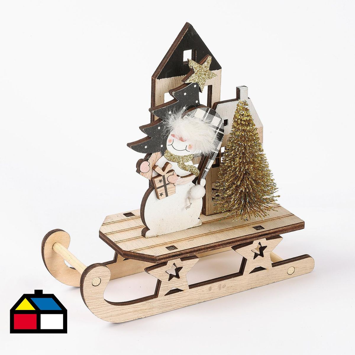 PRONOBEL - Adorno trineo navidad madera