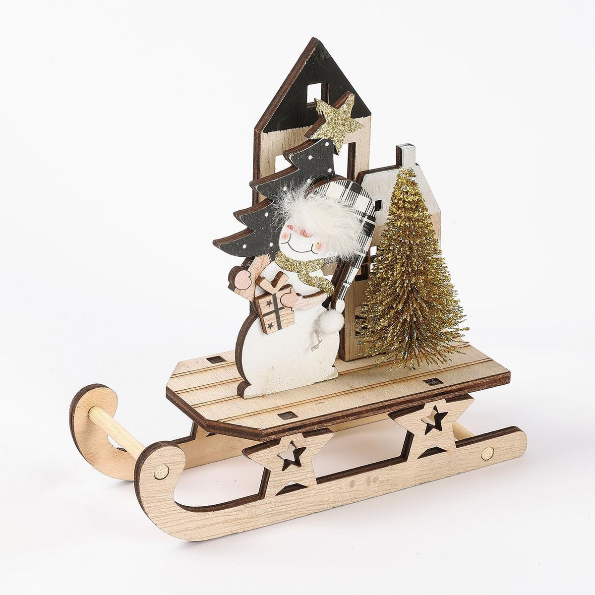 PRONOBEL - Adorno trineo navidad madera