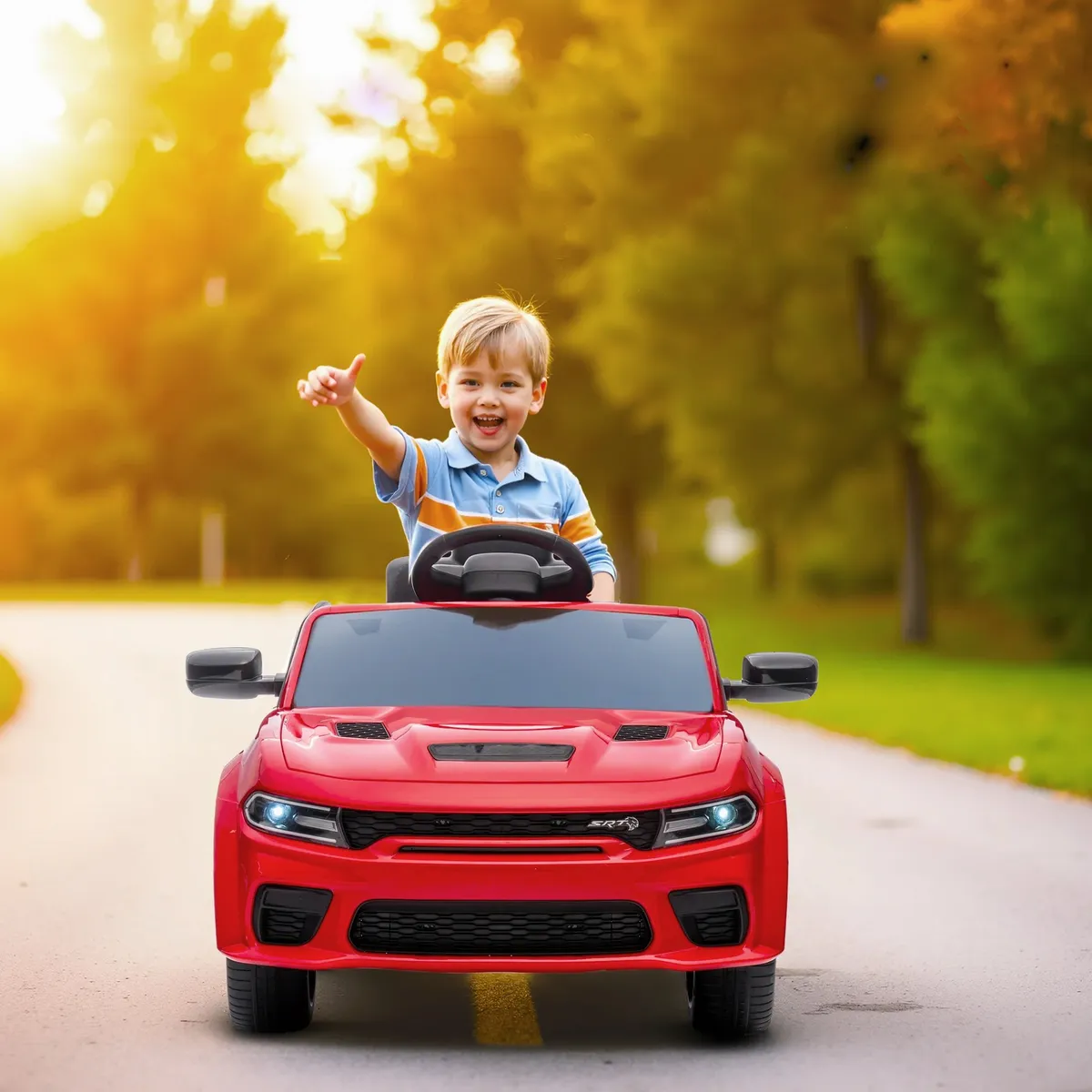 KIDSCOOL - Dodge Charger SRT rojo bateria 12V