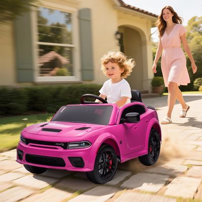 Imagen 2 del producto Dodge Charger SRT rosado bateria 12V