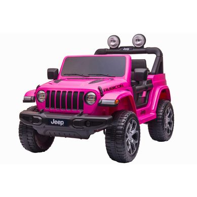Jeep Rubicon rosado a bateria de 12V