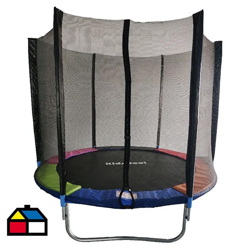 KIDSCOOL - Cama Elástica 244x216x244 cm Multicolor
