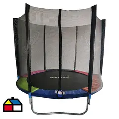 KIDSCOOL - Cama Elástica 244x216x244 cm Multicolor