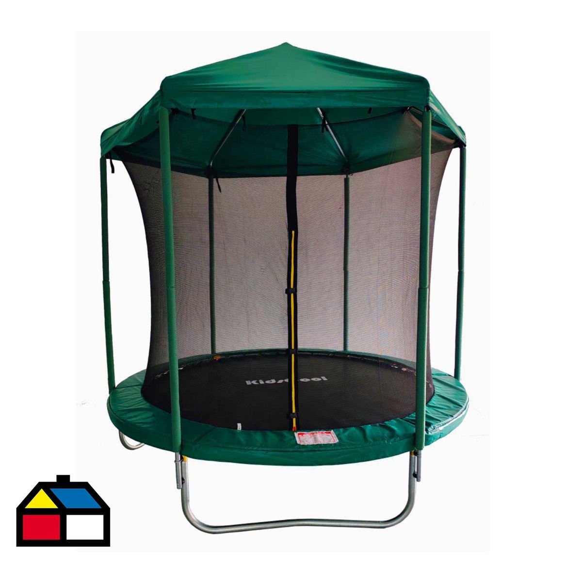 KIDSCOOL - Cama Elástica 244x291x244 cm Verde