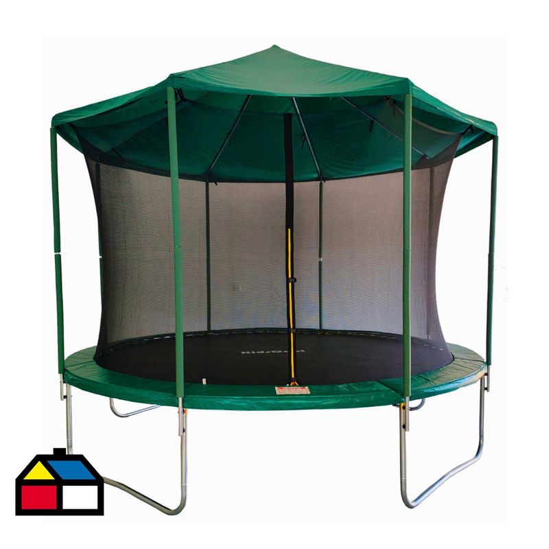 KIDSCOOL - Cama Elástica 366x365x366 cm Verde