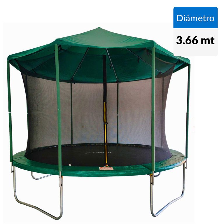 Cama Elástica Techo366 Cm 12Ft Verde