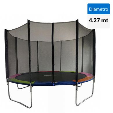 Cama elstica Rainbow con escalera 14 pies