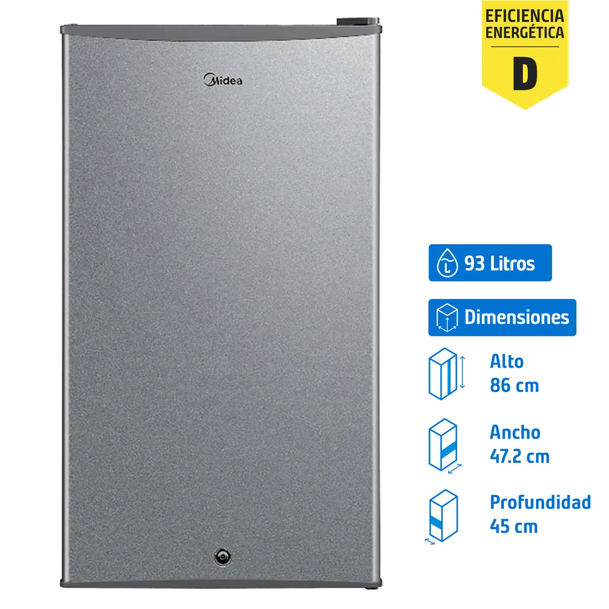 MIDEA - Frigobar 93 Litros Silver MDRD142FGE50