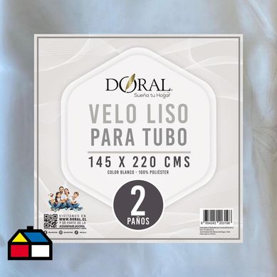 Velo liso blanco 145x220 cm