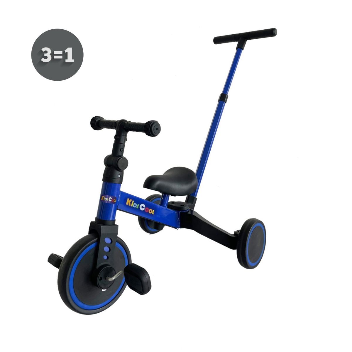 KIDSCOOL - Triciclo con Manilla Azul Desde 18 meses