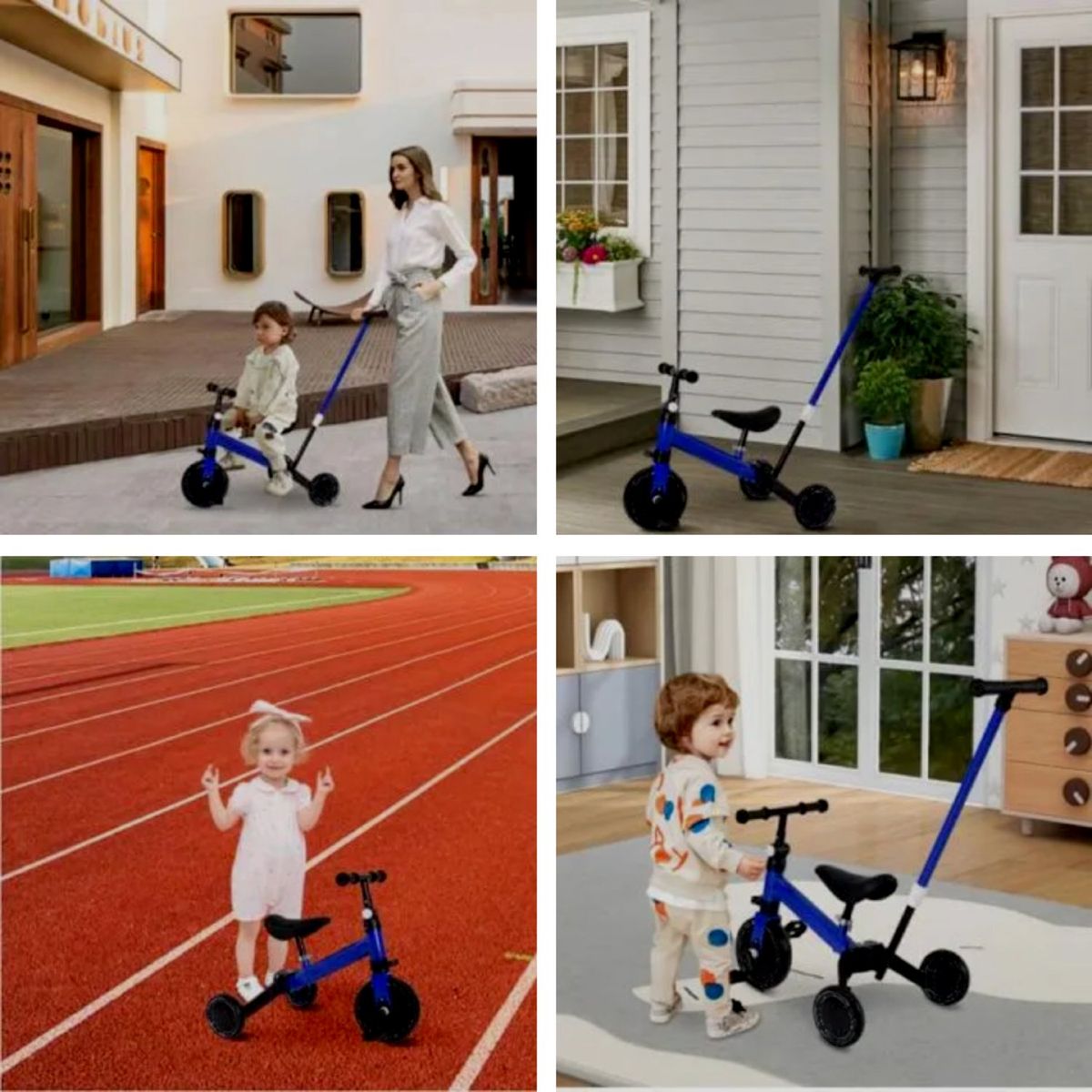 KIDSCOOL - Triciclo con Manilla Azul Desde 18 meses